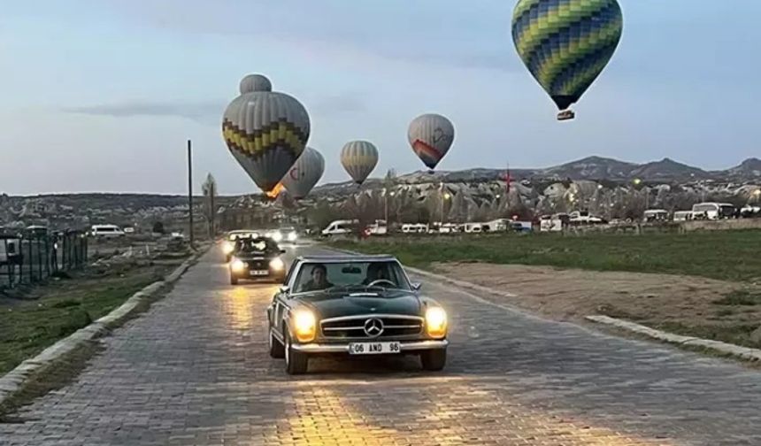 Kapadokya'da Klasik Otomobil Rallisi başladı